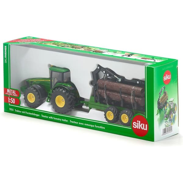 Siku John Deere 8430 Tractor with Log Trailer - Model 1954