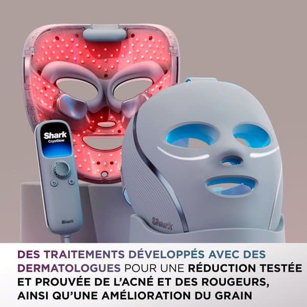 SHARK CryoGlow LED Mask with Lilac Eye Contour Refresher