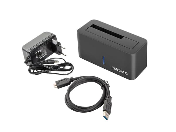 NATEC Kangaroo USB 3.2 Gen 1 Type-A Black Docking Station