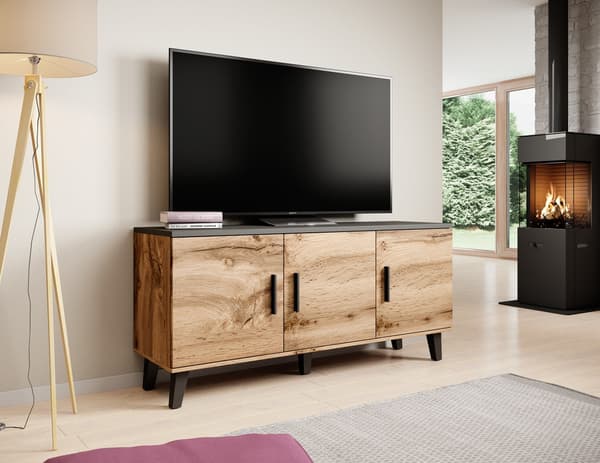 Cama Sideboard LOTTA 150 3D Wotan Oak + Matte Black