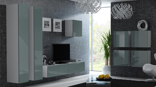 VIGO Square Cabinet 50/50/30 cm White/Grey Gloss