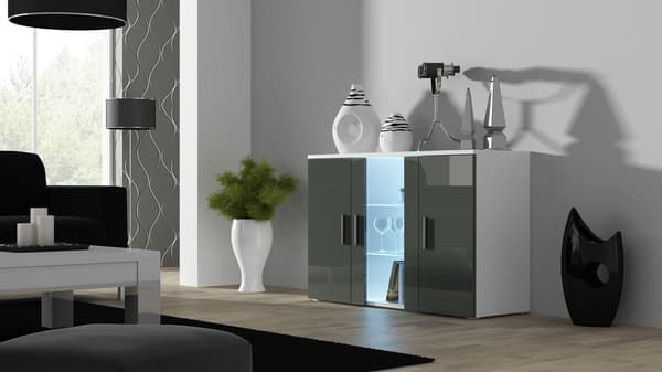 Cama SOHO S7 Sideboard 120 cm White/Grey Gloss