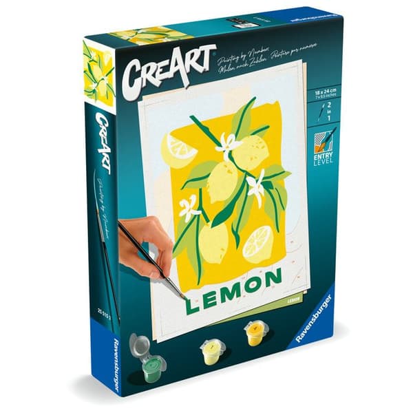 Ravensburger Créart Paint by Number Kit, Lemon, 18x24cm