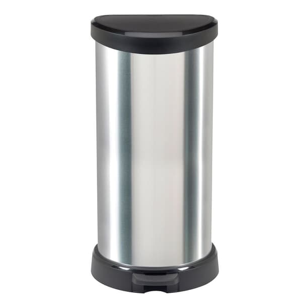 Curver Decobin Oval Pedal Bin 40 L Silver/Black