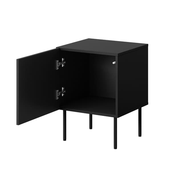 PALAZZO Bedside Table 2 pcs. 44.5x40x59 Black + Oak Craft