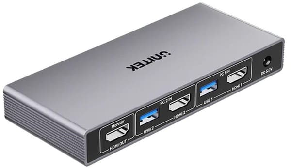 Unitek KVM Switch 4K@60Hz USB 3.0 HDMI for 2 Computers