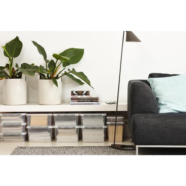 Sunware Q-Line Storage Box 12 L 40x30x14 cm Transparent/Grey