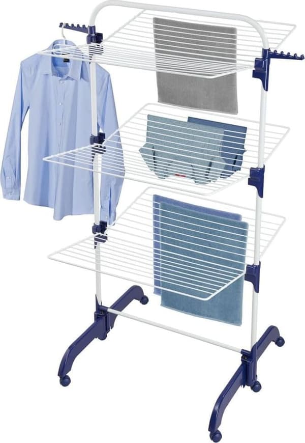 Leifheit Solid Comfort 420 Pegasus Drying Tower - White/Blue