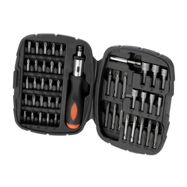 BLACK+DECKER - Screwdriver and Ratchet Bit Set - A7039-XJ - 45 Pieces