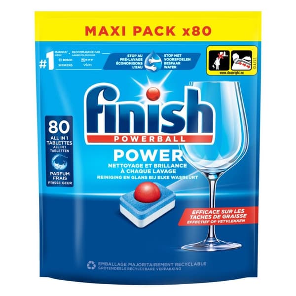 Finish Powerball Power Dishwasher Tablets 80 Pieces
