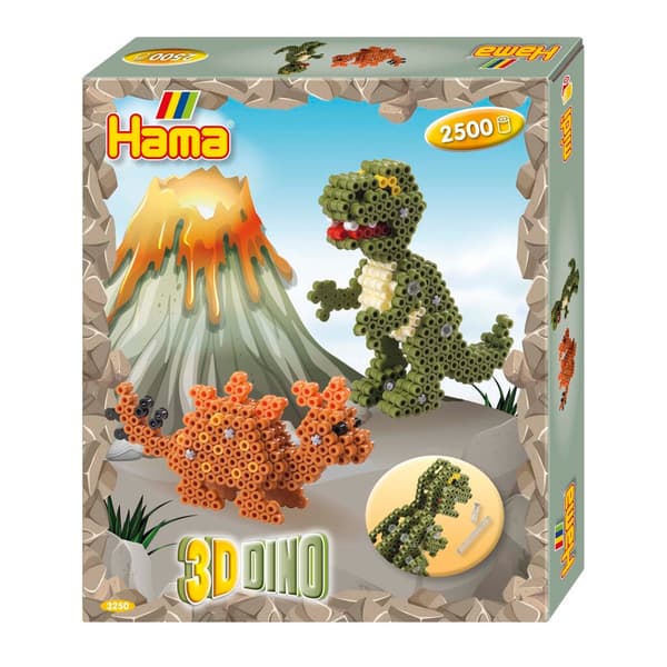 Hama Iron-on Beads 3D Dinosaurs Set 2500 Pieces