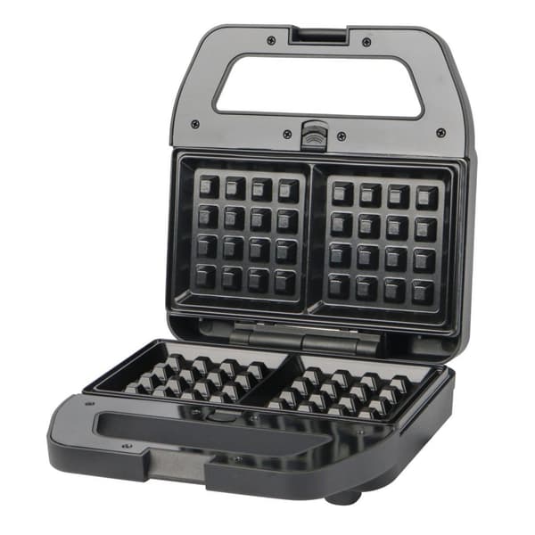 Daily Home Sandwich Waffle Maker Set Black