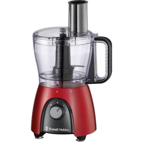 RUSSEL HOBBS Food Processor - 600W - 2 Speeds + Pulse - Desire Red