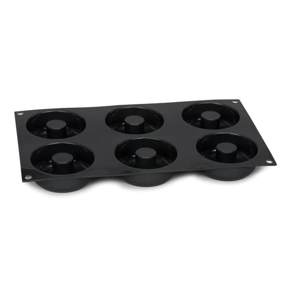 Patisse 6-Compartment Donut Mold 29x17 cm Black Silicone