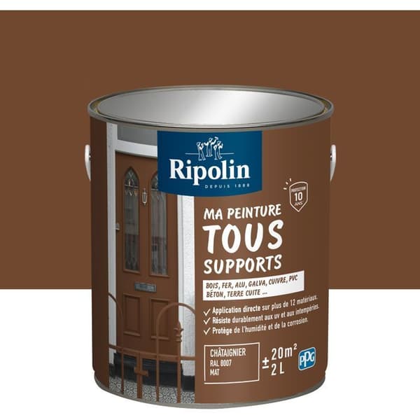 Ripolin Multi-surface Paint - Chestnut - RAL 8007 - Matte - 2 L