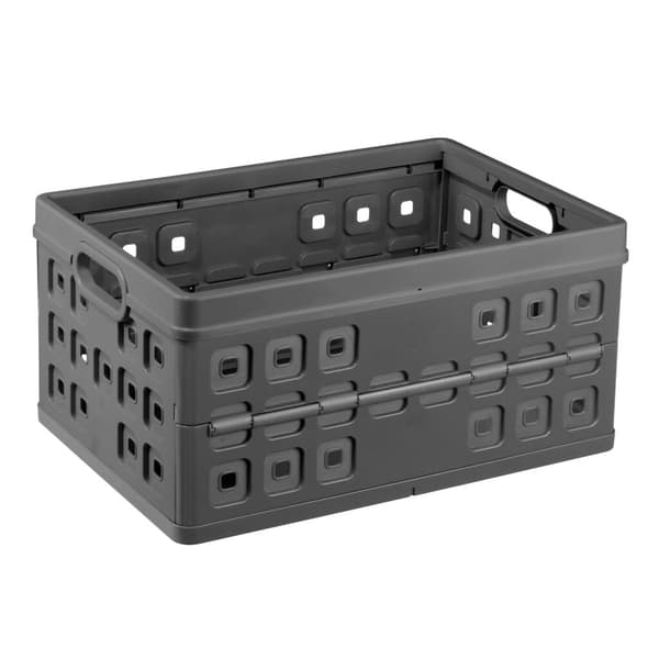 Sunware Square Folding Crate Anthracite 46 L 54x38x26.5 cm