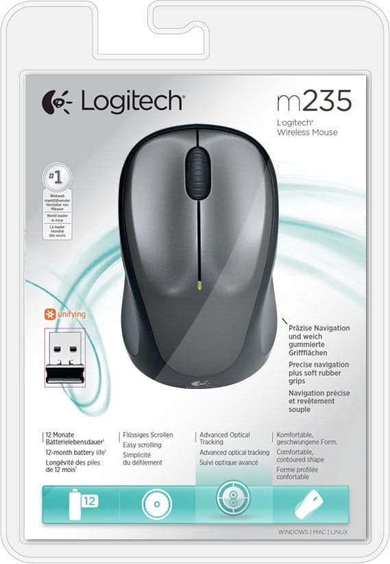 Logitech Wireless Mouse M235 - Reliable, Compact Design