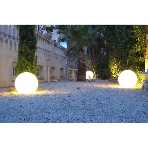 LUMISKY LED Outdoor Wired Light Sphere - White BOBBY - Ø60cm E27 Base