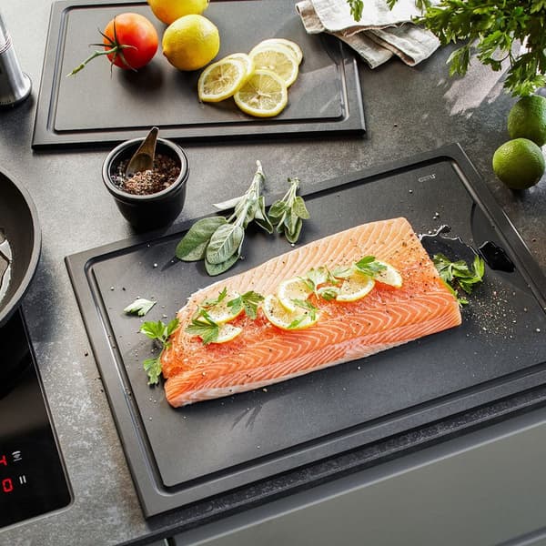 GEFU SLIZE Rectangular Wood Cutting Board Grey