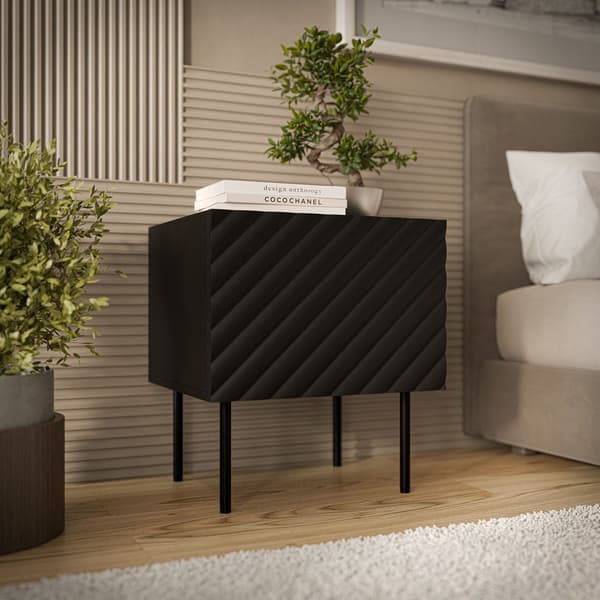 Cama Bedside Cabinet 2 pcs 47x40x52 cm Black