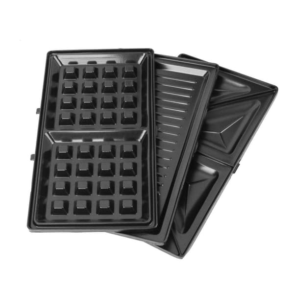 Daily Home Sandwich Waffle Maker Set Black