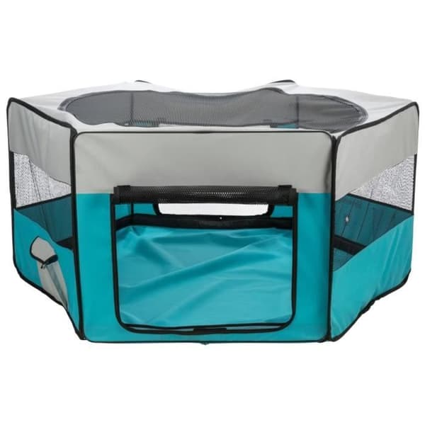 TRIXIE - Enclosure with Net/Base - ø 150 × 65 cm - Turquoise/Light Grey