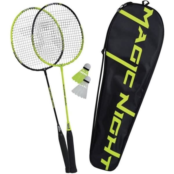 TALBOT TORRO Badminton Set - MAGIC NIGHT LED - 2 Rackets - 2 LED Shuttlecocks