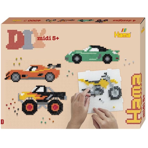 Hama Midi Iron-on Beads Vehicles 4000 Pieces