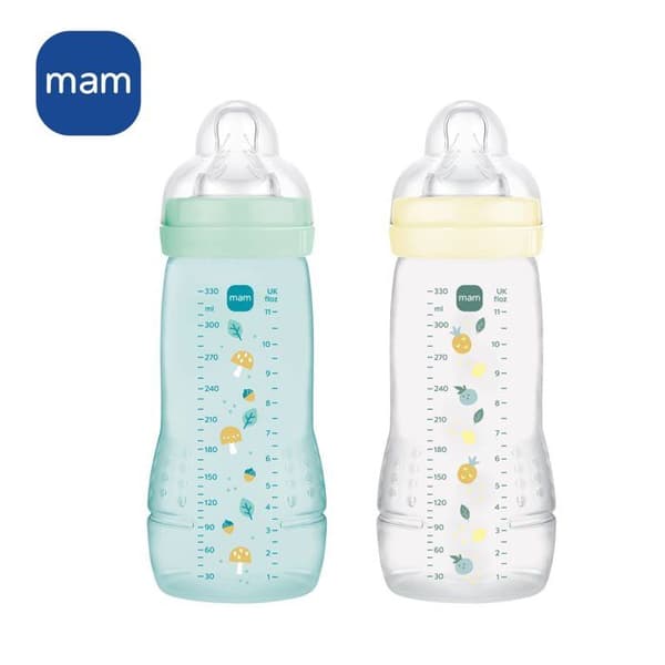 MAM Easy Active 2nd Stage Bottle Set – Ice + Pearl – for Active Babies 6 Months+