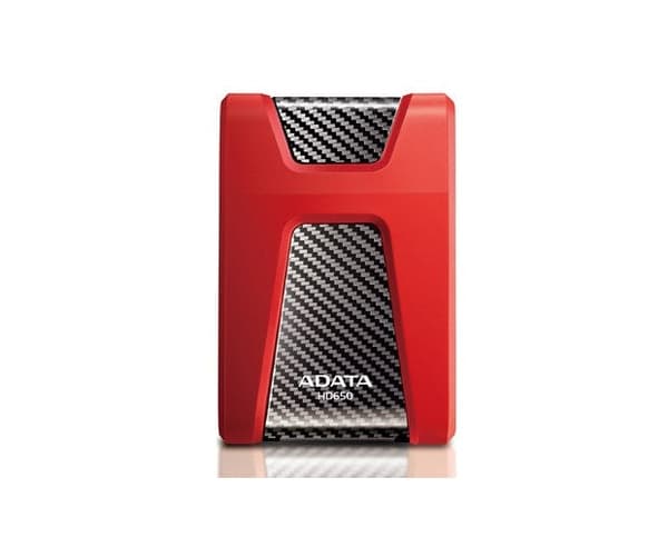 ADATA DashDrive Durable HD650 External Hard Drive 1000 GB Red
