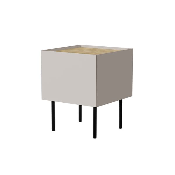 Cama Bedside Table 2 pcs. FELLINI 40x41x60 Cashmere + Oiled Oak Top