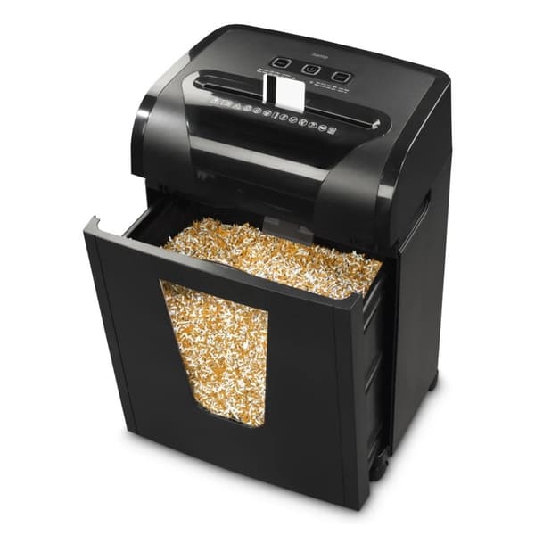 Hama Prime M100 Paper Shredder with Security Level P5 T5 E4 Black