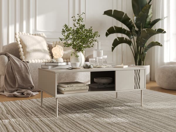 TRESSE Bench/Table 110x60x40 Cashmere Matte