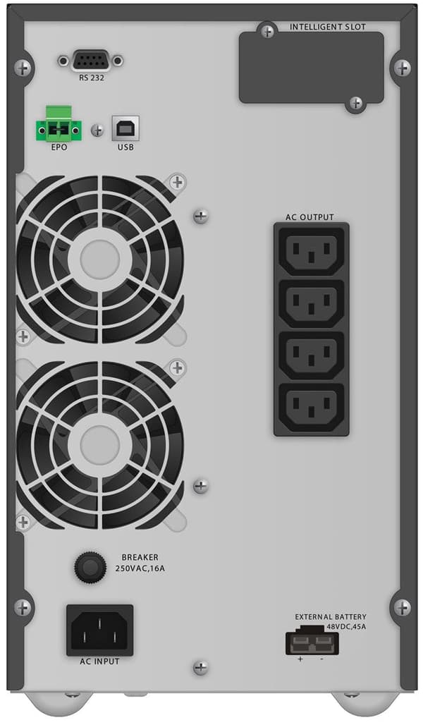 PowerWalker VFI 2000 TGB Double-conversion (Online) 2 kVA 1800 W 4 AC outlets