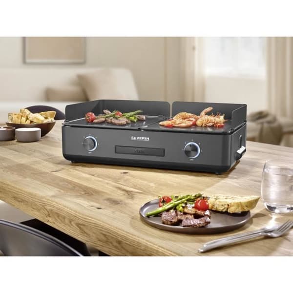 SEVERIN Plancha Grill - PG8569 - 2200W - 48x27cm Non-stick Ceramic Coating
