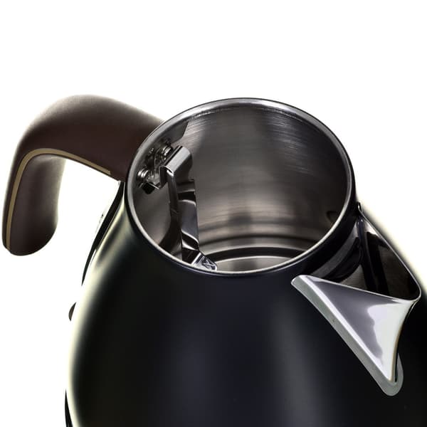 De'Longhi Kettle - KBOV2001.BK - 2000 W - 1.7 L - Matte Black/ Chocolate