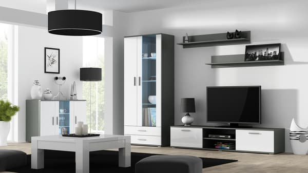 Cama Sideboard 120 cm SOHO S7 Grey/White Gloss