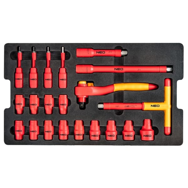 NEO Tools Electrician Service Box 52 Pieces in 22 Strong Box
