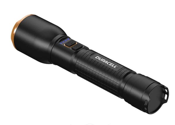Duracell DF3000R Flashlight Black 3000 Lumens USB-C Rechargeable