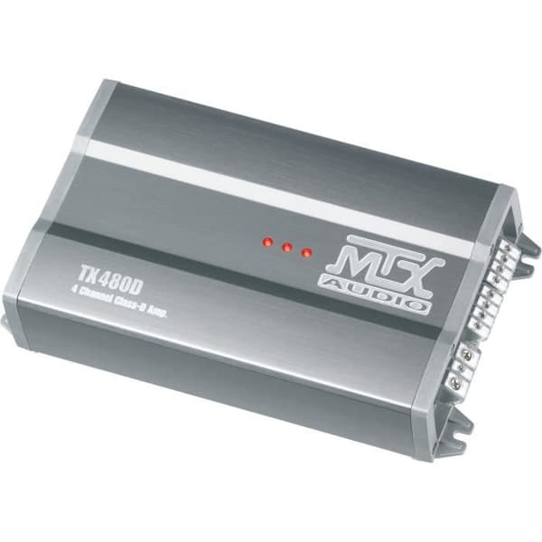 MTX TX480D 12V 4 Channel Class-D Amplifier 4x80W RMS Aluminum