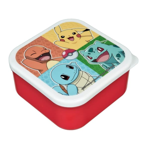 Pokémon Snack Boxes 3-Piece Set Red/Black/Yellow