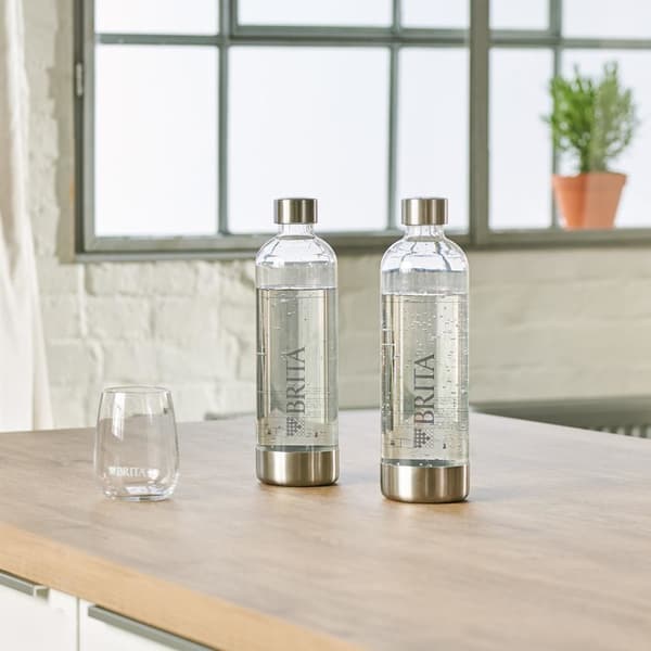 Brita SodaOne Carbonating Bottle Set of 2 - Transparent