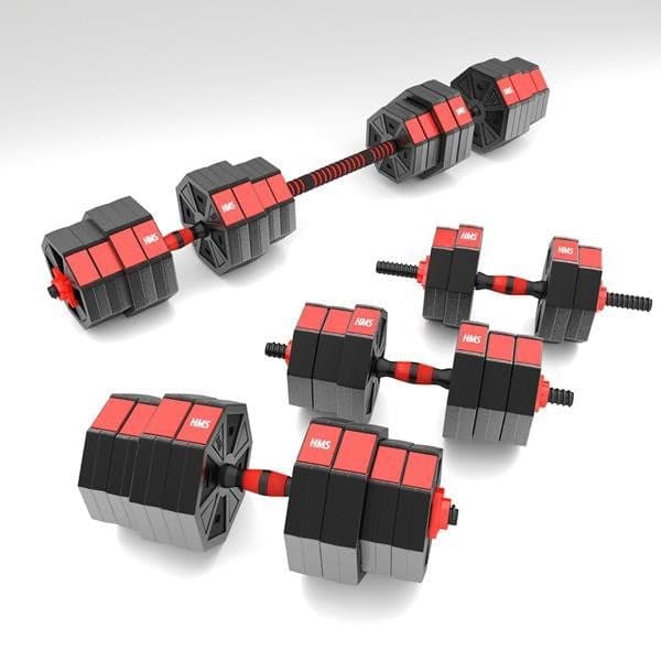 HMS SGC40 40 kg Composite Dumbbells + Barbell