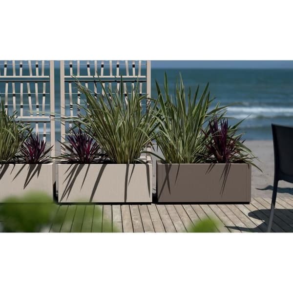 STEFANPLAST ETHICA Rectangular Flower Box 80 cm - 80x36x35cm - Taupe