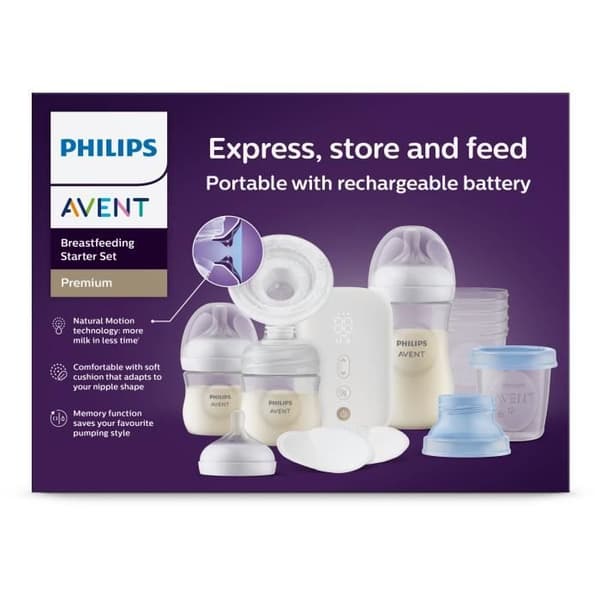 PHILIPS Electric Breast Pump Kit - Rechargeable - Simple - Natural Motion