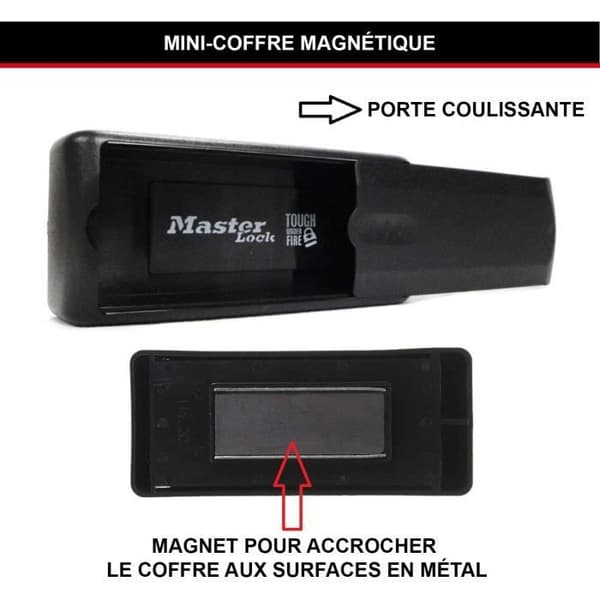 MASTER LOCK Magnetic Key Box 207EURD - Ideal for Hiding Car Keys