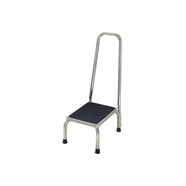 Sundo Step Stool with Curved Handle - 22 cm High - Chrome-Plated Steel