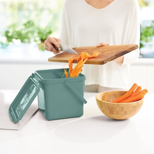 Rotho Bio Waste Bin 4.5 L Mistletoe Green