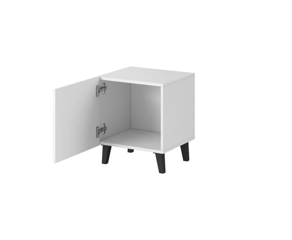 PAFOS Bedside Table 2 pcs. 45x40x51 cm White Matt