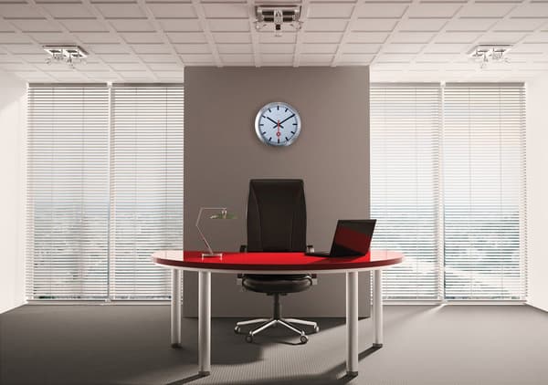 NeXtime Wall Clock 35 cm Brushed Aluminium 'Station' NE-3999AR